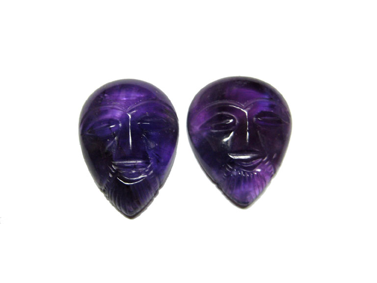 Alien Face Carvings, Gemstone Carvings