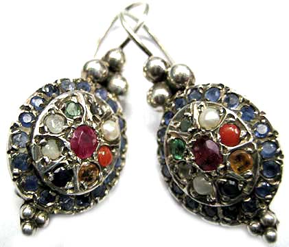 Navratan Earrings, Navratan Stone Jewellery