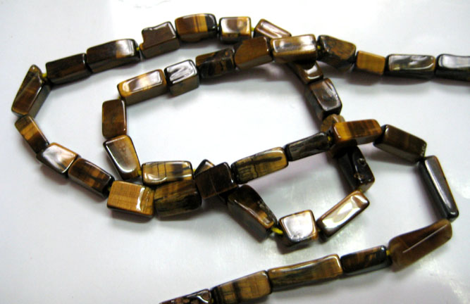 Tiger Eye Square Bead Strands