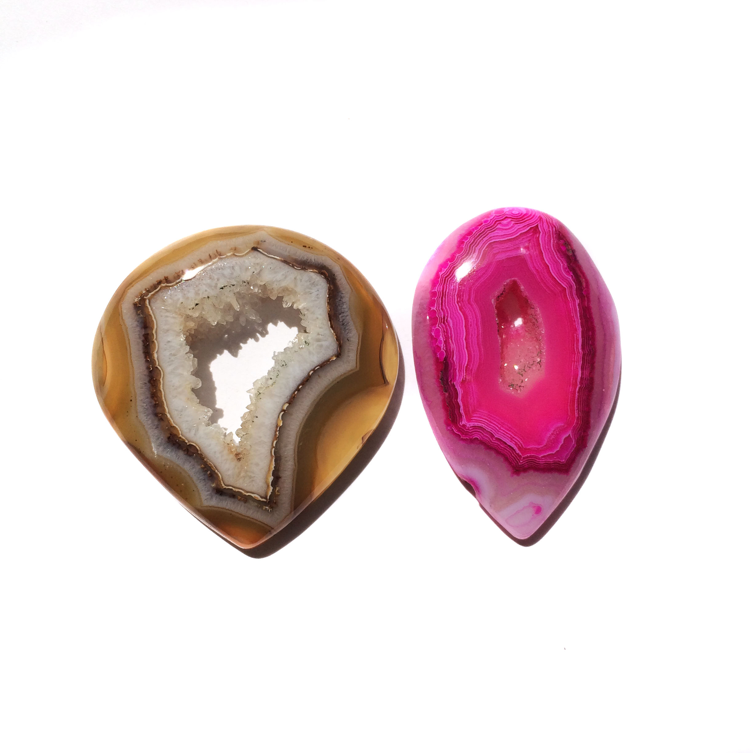 Window Druzy Gemstone Cabochons 2 pieces