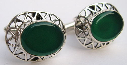 925 Silver Onyx Cufflinks