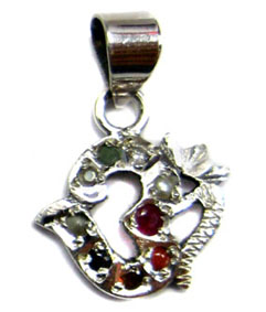 Religious OM Navratan Pendant