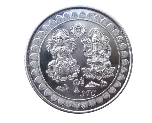 5 grams Pure Silver Coin Lakshmi Ganesh ji Coin for This Auspicious Diwali